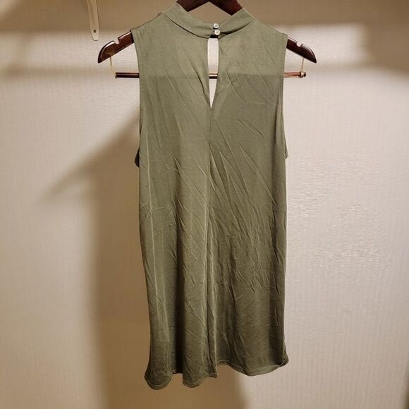 Alya Consuela Cowl Neck Chocker Olive Dress medium - Picture 6 of 8